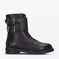 KURT GEIGER LONDON Sutton Leather Biker Boots For Womens Black