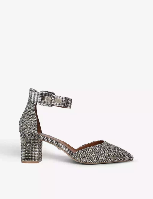 KURT GEIGER LONDON Burlington Stud-embellished Woven Courts For Womens Beige -KURT GEIGERLONDON Sales unnamed file 1697