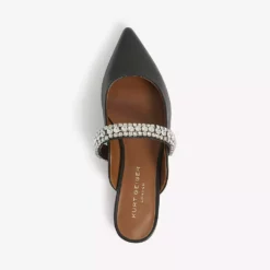 KURT GEIGER LONDON Princely Embellished-strap Leather Mules For Womens Black