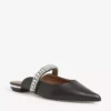 KURT GEIGER LONDON Princely Embellished-strap Leather Mules For Womens Black -KURT GEIGERLONDON Sales unnamed file 1723