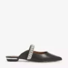 KURT GEIGER LONDON Princely Embellished-strap Leather Mules For Womens Black -KURT GEIGERLONDON Sales unnamed file 1725