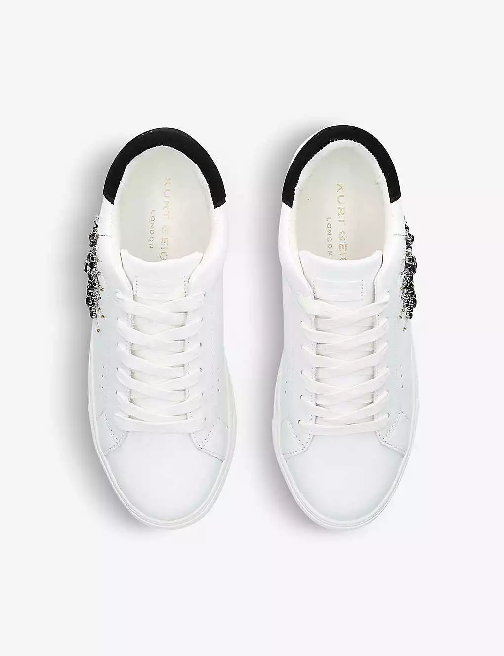 KURT GEIGER LONDON Laney Platform Leather Low-top Trainers For Womens White 4 KURT GEIGER LONDON Laney Platform Leather Low-top Trainers For Womens White - Image 2