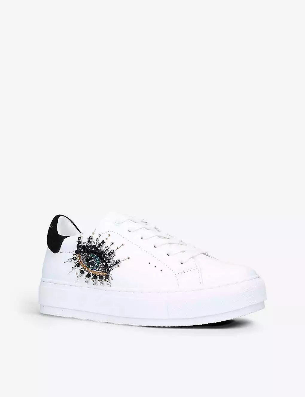 KURT GEIGER LONDON Laney Platform Leather Low-top Trainers For Womens White 5 KURT GEIGER LONDON Laney Platform Leather Low-top Trainers For Womens White - Image 3