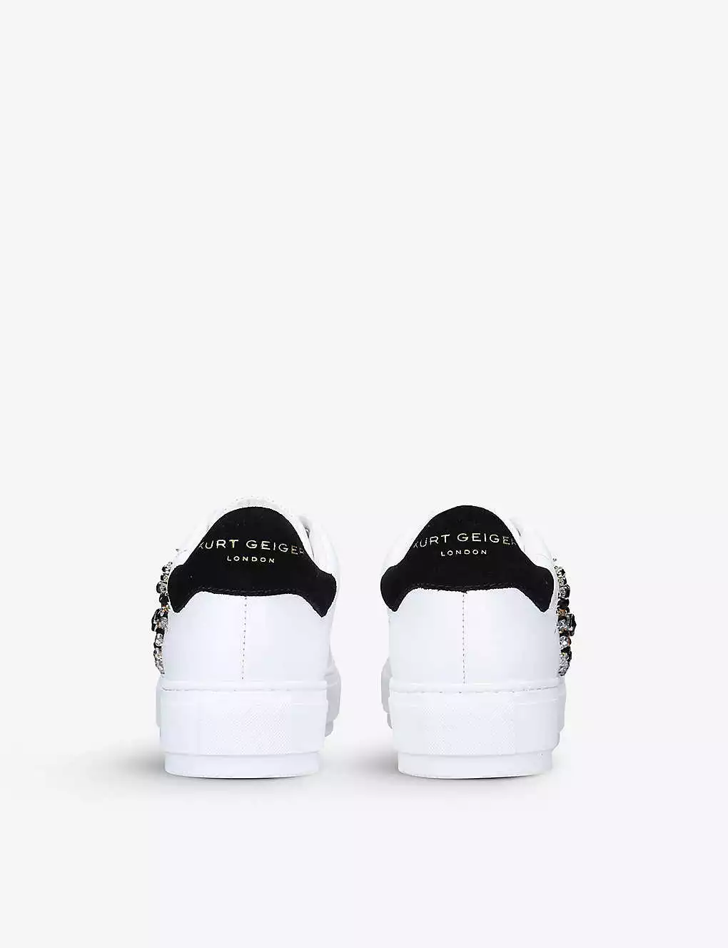 KURT GEIGER LONDON Laney Platform Leather Low-top Trainers For Womens White 6 KURT GEIGER LONDON Laney Platform Leather Low-top Trainers For Womens White - Image 4