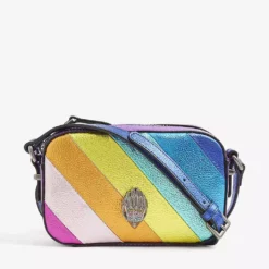 KURT GEIGER LONDON Kensington Eagle-emblem Metallic-leather Cross-body Camera Bag For Womens Mult/other