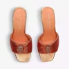 KURT GEIGER LONDON Kensington Sequin-embellished Woven Mules For Womens Orange -KURT GEIGERLONDON Sales unnamed file 231