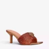 KURT GEIGER LONDON Kensington Sequin-embellished Woven Mules For Womens Orange -KURT GEIGERLONDON Sales unnamed file 232