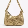 KURT GEIGER LONDON Kensington Soft Hobo Quilted Metallic Leather Shoulder Bag For Womens Gold -KURT GEIGERLONDON Sales unnamed file 239