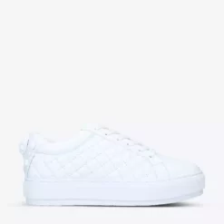 KURT GEIGER LONDON Laney Eagle Drench Leather Trainers For Womens White