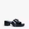 KURT GEIGER LONDON Maddie Eagle Head-embellished Patent Mules For Womens Black -KURT GEIGERLONDON Sales unnamed file 267
