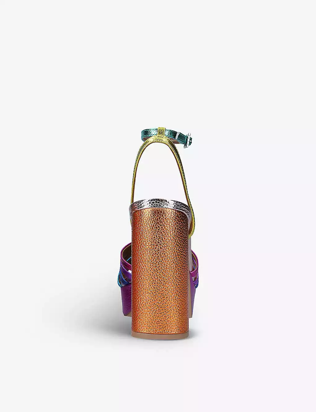 KURT GEIGER LONDON Pierra Gem-embellished Leather Platform Sandals For Womens Mult/other 6 KURT GEIGER LONDON Pierra Gem-embellished Leather Platform Sandals For Womens Mult/other - Image 4