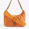 KURT GEIGER LONDON Quilted Recycled-nylon Cross-body Bag For Womens Orange