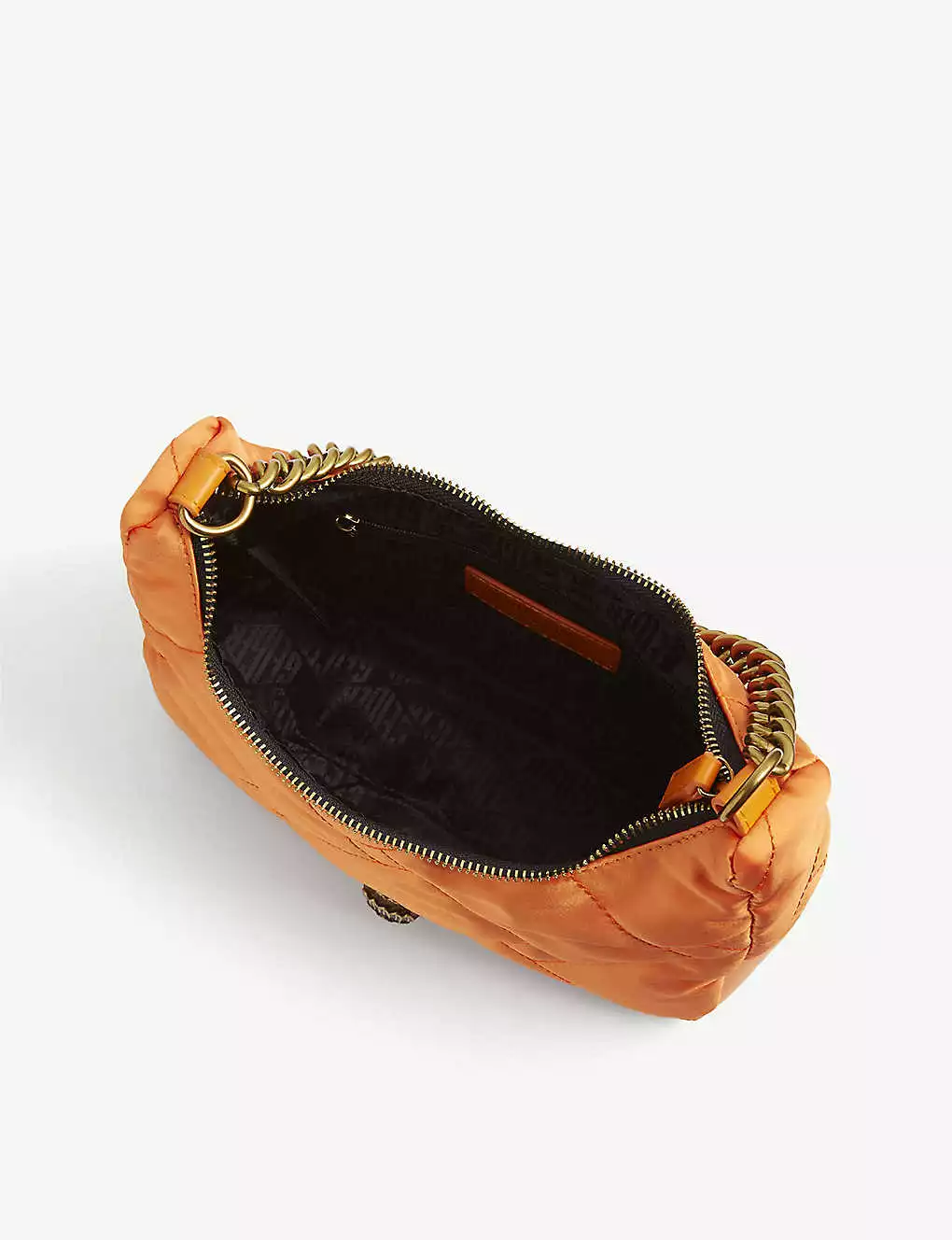 KURT GEIGER LONDON Quilted Recycled-nylon Cross-body Bag For Womens Orange 6 KURT GEIGER LONDON Quilted Recycled-nylon Cross-body Bag For Womens Orange - Image 4
