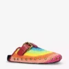 KURT GEIGER LONDON Ozark Buckle-embellished Rainbow-knitted Mules For Womens Mult/other 8 KURT GEIGER LONDON Ozark Buckle-embellished Rainbow-knitted Mules For Womens Mult/other -KURT GEIGERLONDON Sales unnamed file 300