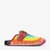 KURT GEIGER LONDON Ozark Buckle-embellished Rainbow-knitted Mules For Womens Mult/other 9 KURT GEIGER LONDON Ozark Buckle-embellished Rainbow-knitted Mules For Womens Mult/other -KURT GEIGERLONDON Sales unnamed file 301