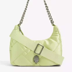 KURT GEIGER LONDON Quilted Recycled Nylon Cross-body Bag For Womens Pale Green
