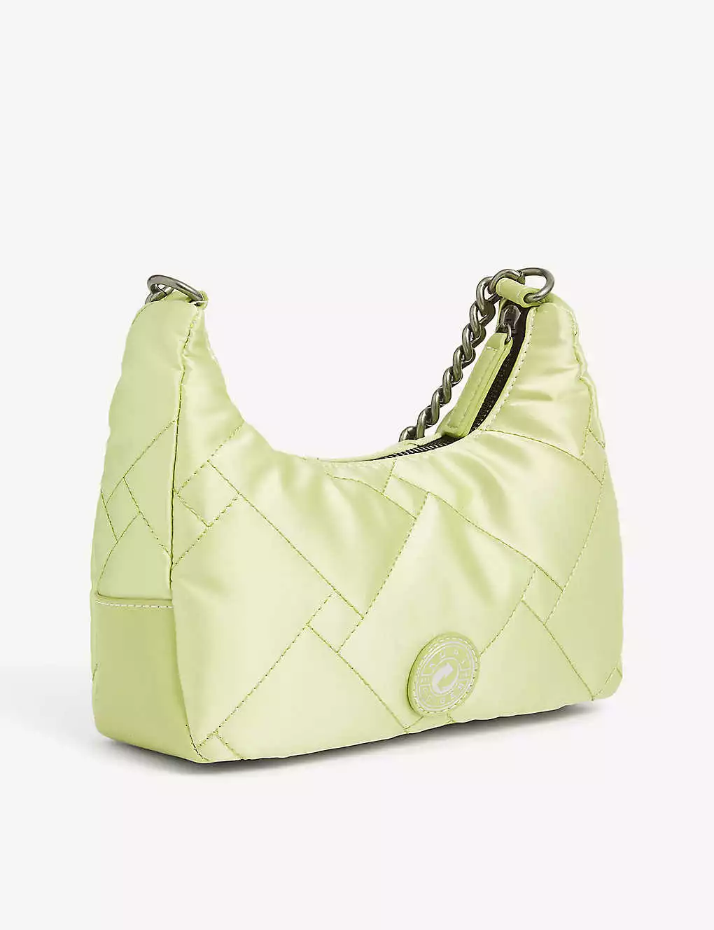 KURT GEIGER LONDON Quilted Recycled Nylon Cross-body Bag For Womens Pale Green 5 KURT GEIGER LONDON Quilted Recycled Nylon Cross-body Bag For Womens Pale Green - Image 3