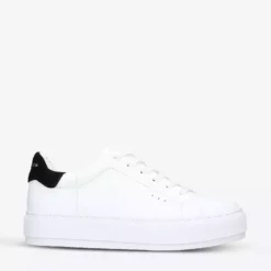 KURT GEIGER LONDON Laney Leather Trainers For Womens White/blk