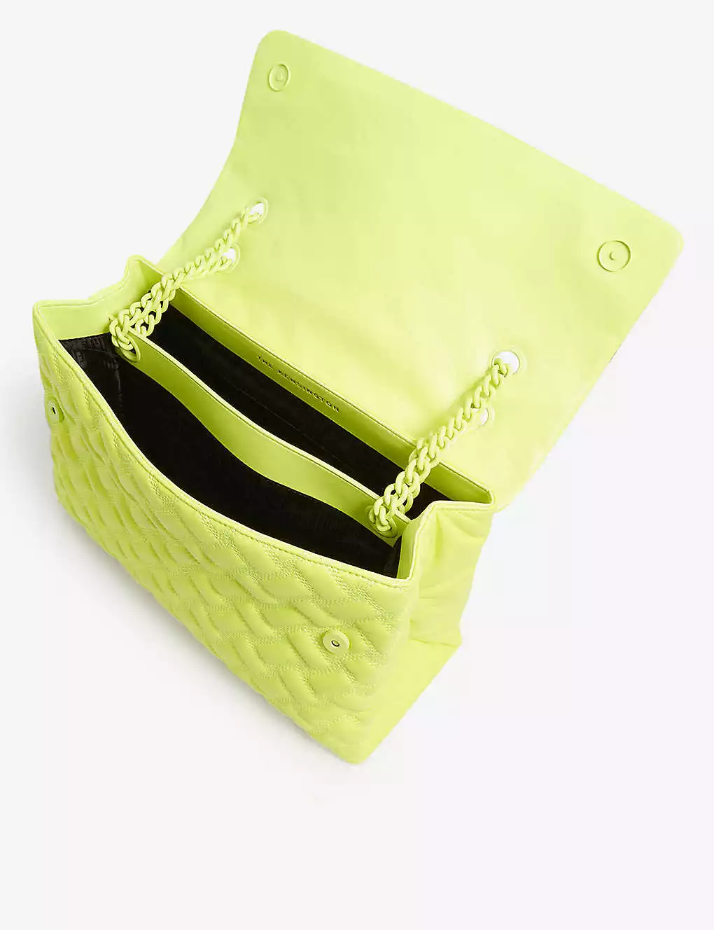 KURT GEIGER LONDON Kensington Drench Leather Shoulder Bag For Womens Yellow 6 KURT GEIGER LONDON Kensington Drench Leather Shoulder Bag For Womens Yellow - Image 4