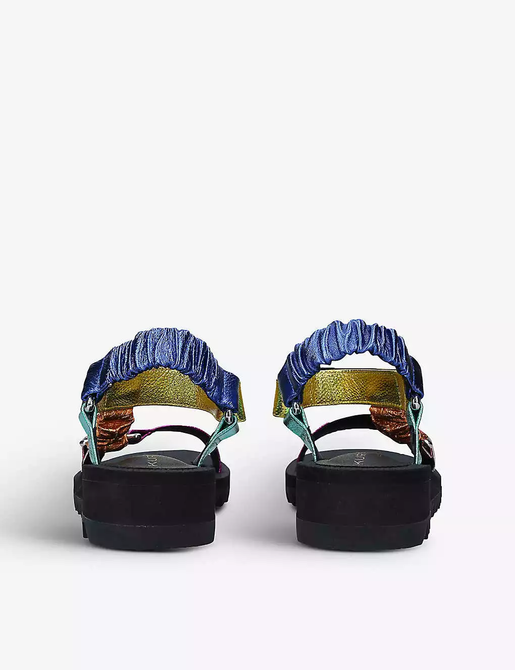 KURT GEIGER LONDON Orion Logo-print Woven Sandals For Womens Mult/other 6 KURT GEIGER LONDON Orion Logo-print Woven Sandals For Womens Mult/other - Image 4