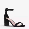 KURT GEIGER LONDON Langley Suede Heeled Sandals For Womens Black -KURT GEIGERLONDON Sales unnamed file 344