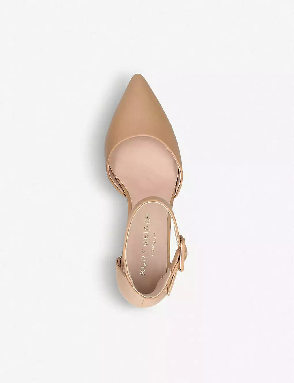 KURT GEIGER LONDON Burlington Buckled Leather Courts For Womens Camel 6 KURT GEIGER LONDON Burlington Buckled Leather Courts For Womens Camel - Image 4