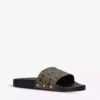 KURT GEIGER LONDON Meena Logo-print Leather Sliders For Womens Brown/oth -KURT GEIGERLONDON Sales unnamed file 355