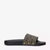 KURT GEIGER LONDON Meena Logo-print Leather Sliders For Womens Brown/oth -KURT GEIGERLONDON Sales unnamed file 357