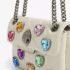 KURT GEIGER LONDON Kensington Mini Heart-gem Leather Shoulder Bag For Womens Bone -KURT GEIGERLONDON Sales unnamed file 359