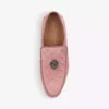 KURT GEIGER LONDON Hugh Eagle-embellished Velvet Loafers Pink -KURT GEIGERLONDON Sales unnamed file 369