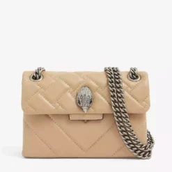 KURT GEIGER LONDON Kensington Mini Leather Cross-body Bag For Womens Camel