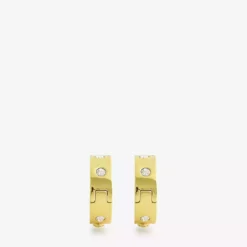 KURT GEIGER LONDON Eagle Gold-tone Brass Hoop Earrings For Womens