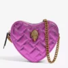 KURT GEIGER LONDON Kensington Heart Leather Cross-body Bag For Womens Fuchsia -KURT GEIGERLONDON Sales unnamed file 427