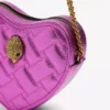 KURT GEIGER LONDON Kensington Heart Leather Cross-body Bag For Womens Fuchsia -KURT GEIGERLONDON Sales unnamed file 428
