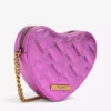 KURT GEIGER LONDON Kensington Heart Leather Cross-body Bag For Womens Fuchsia -KURT GEIGERLONDON Sales unnamed file 429