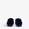 KURT GEIGER LONDON Hugh Eagle-embellished Velvet Loafers Navy -KURT GEIGERLONDON Sales unnamed file 435