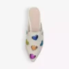 KURT GEIGER LONDON Otter Love Metallic Heart-embossed Leather Mules For Womens Bone 9 KURT GEIGER LONDON Otter Love Metallic Heart-embossed Leather Mules For Womens Bone -KURT GEIGERLONDON Sales unnamed file 438