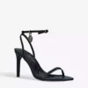 KURT GEIGER LONDON Shoreditch Eagle-charm Leather Heeled Sandals For Womens Black -KURT GEIGERLONDON Sales unnamed file 445