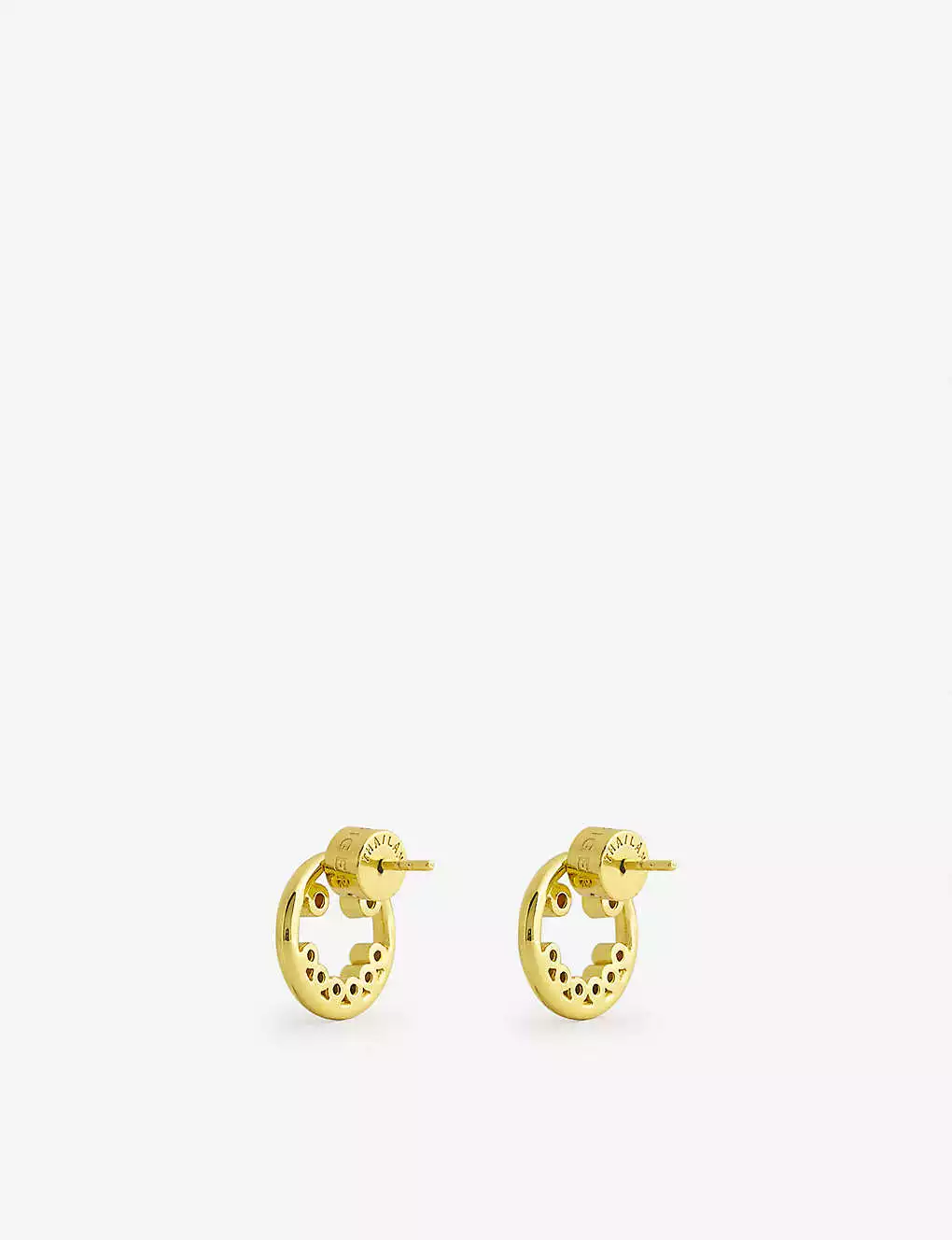 KURT GEIGER LONDON Smile Gold-toned Brass Stud Earrings For Womens 4 KURT GEIGER LONDON Smile Gold-toned Brass Stud Earrings For Womens - Image 2