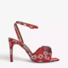 KURT GEIGER LONDON Kensington Crystal-embellished Floral Woven Sandals For Womens Red Comb 1 KURT GEIGER LONDON Kensington Crystal-embellished Floral Woven Sandals For Womens Red Comb -KURT GEIGERLONDON Sales unnamed file 504