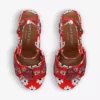 KURT GEIGER LONDON Kensington Crystal-embellished Floral Woven Sandals For Womens Red Comb -KURT GEIGERLONDON Sales unnamed file 505