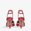 KURT GEIGER LONDON Kensington Crystal-embellished Floral Woven Sandals For Womens Red Comb -KURT GEIGERLONDON Sales unnamed file 507