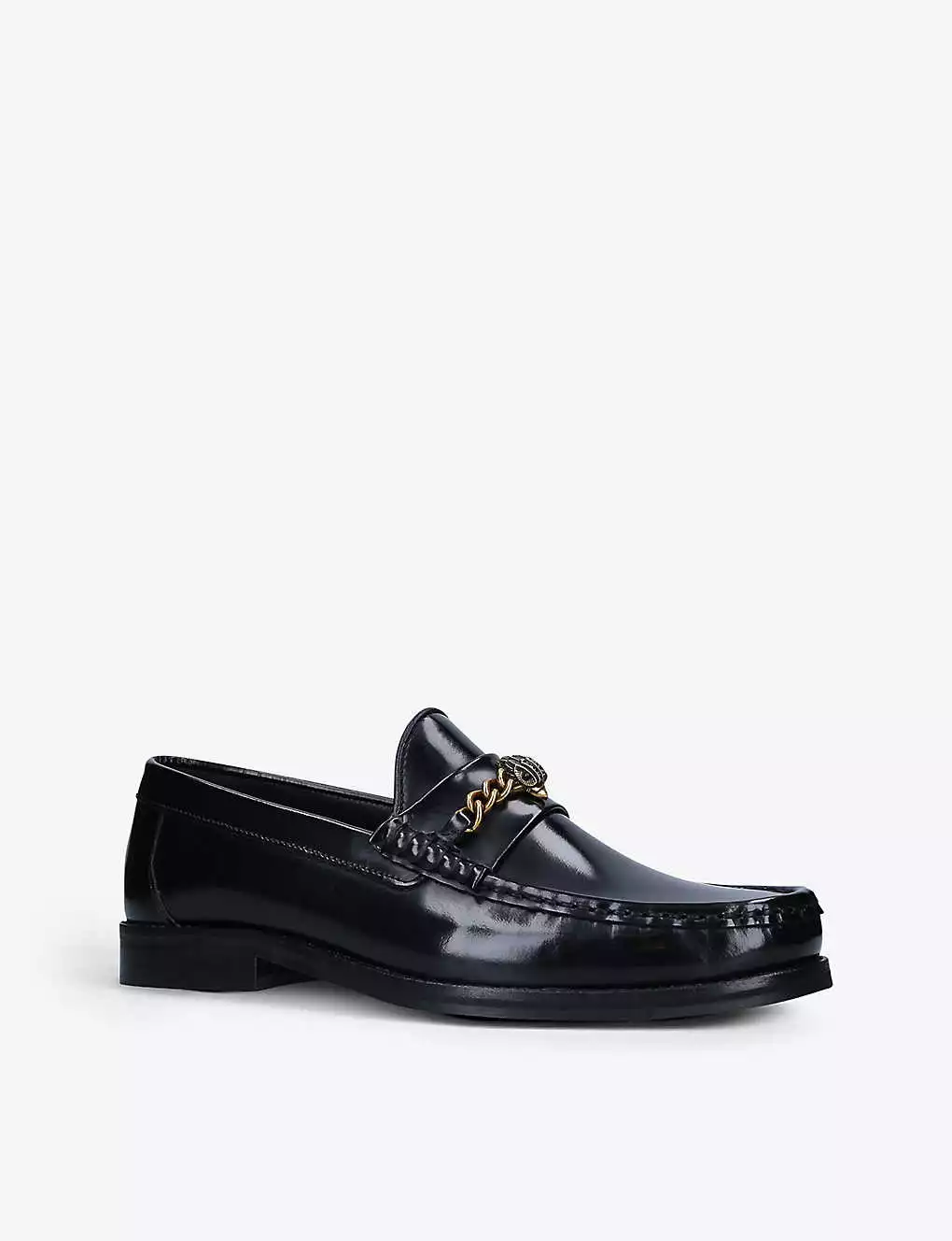 KURT GEIGER LONDON Vincent Chain Embellished Leather Loafers Black 5 KURT GEIGER LONDON Vincent Chain Embellished Leather Loafers Black - Image 3