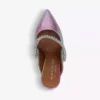 KURT GEIGER LONDON Duke Crystal-embellished Metallic Leather Heeled Mules Pink Comb -KURT GEIGERLONDON Sales unnamed file 528