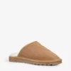 KURT GEIGER LONDON Cosy Stitch Shearling-lined Suede Slippers Tan -KURT GEIGERLONDON Sales unnamed file 542