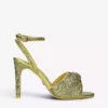 KURT GEIGER LONDON Kensington Sequin-embellished Woven Heeled Sandals For Womens Yellow -KURT GEIGERLONDON Sales unnamed file 550