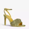 KURT GEIGER LONDON Kensington Sequin-embellished Woven Heeled Sandals For Womens Yellow -KURT GEIGERLONDON Sales unnamed file 552