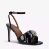 KURT GEIGER LONDON Kensington Paten-leather Heeled Sandals For Womens Black -KURT GEIGERLONDON Sales unnamed file 562