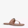 KURT GEIGER LONDON Kensington T-bar Quilted Leather Sandals For Womens Camel 9 KURT GEIGER LONDON Kensington T-bar Quilted Leather Sandals For Womens Camel -KURT GEIGERLONDON Sales unnamed file 567