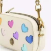 KURT GEIGER LONDON Shoreditch Metallic-heart Leather Camera Bag For Womens Bone -KURT GEIGERLONDON Sales unnamed file 587
